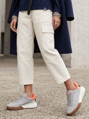 Stella McCartney Gray and Orange Low-Top Sneakers Size 38